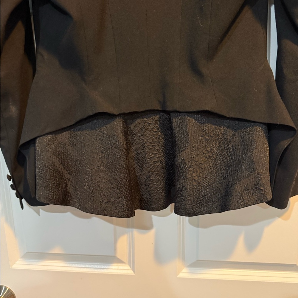 Altuzarra X Target Size Large Black Satin Brocade Peplum Blazer Tux Jacket NWOT - Picture 8 of 9